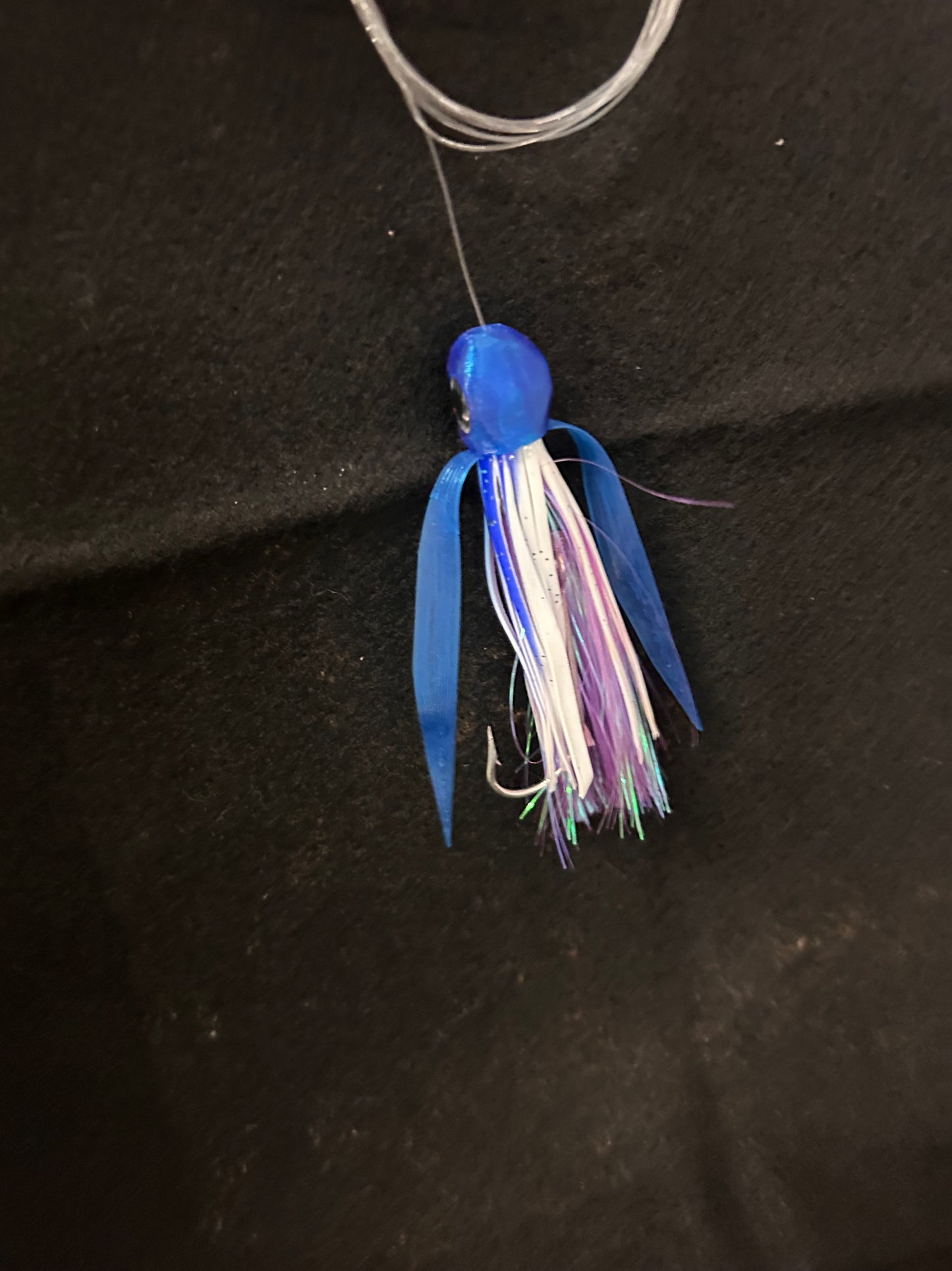 Small *Rigged* Blue/Purple/White Lure
