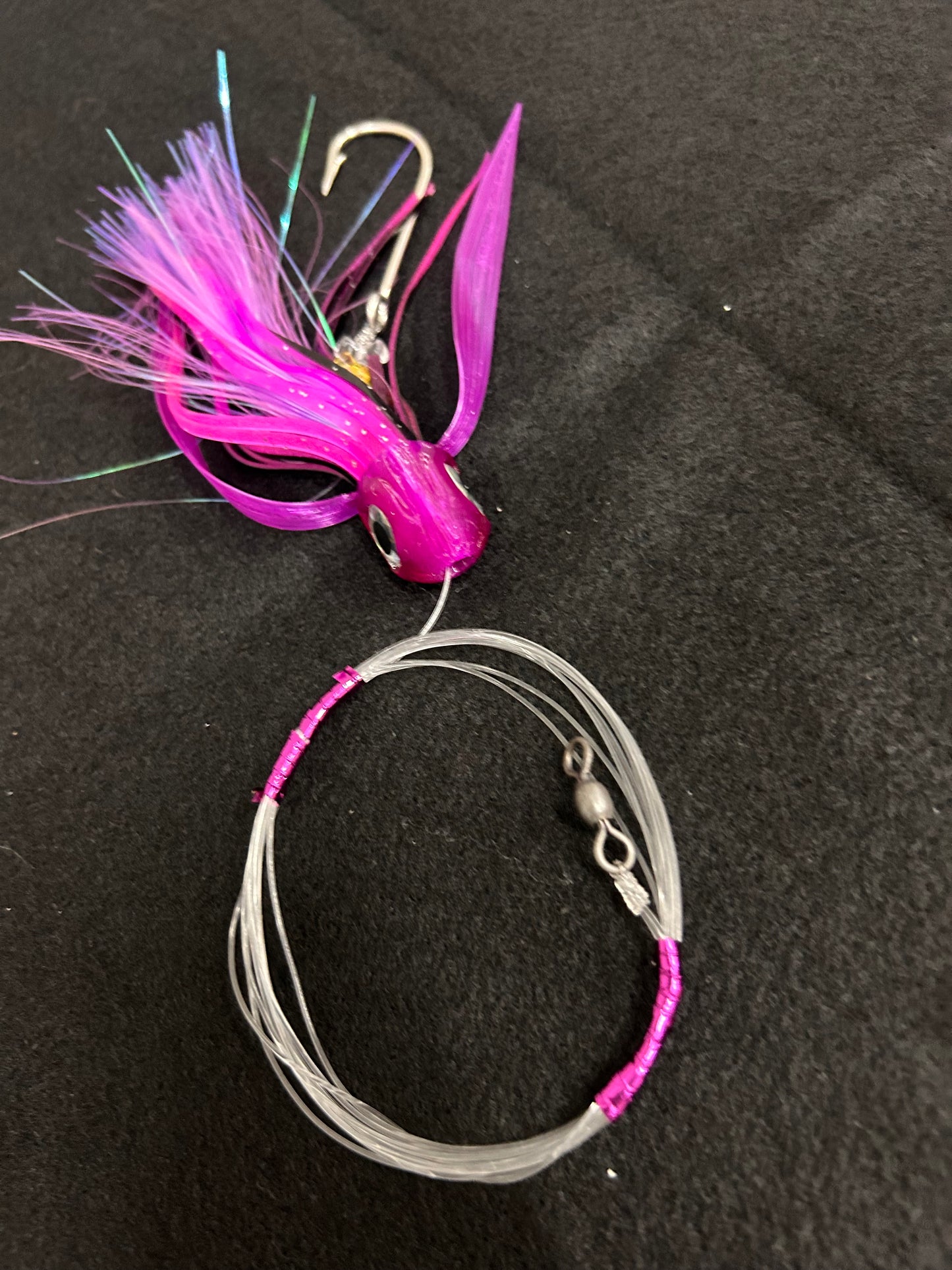 Small *Rigged* Purple/White Lure