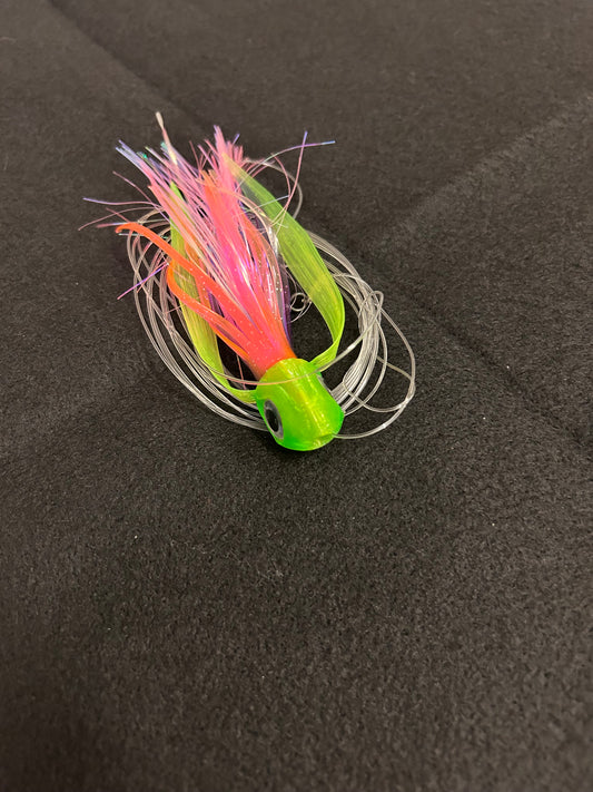 Small *Rigged* Translucent Green/Pink Lure