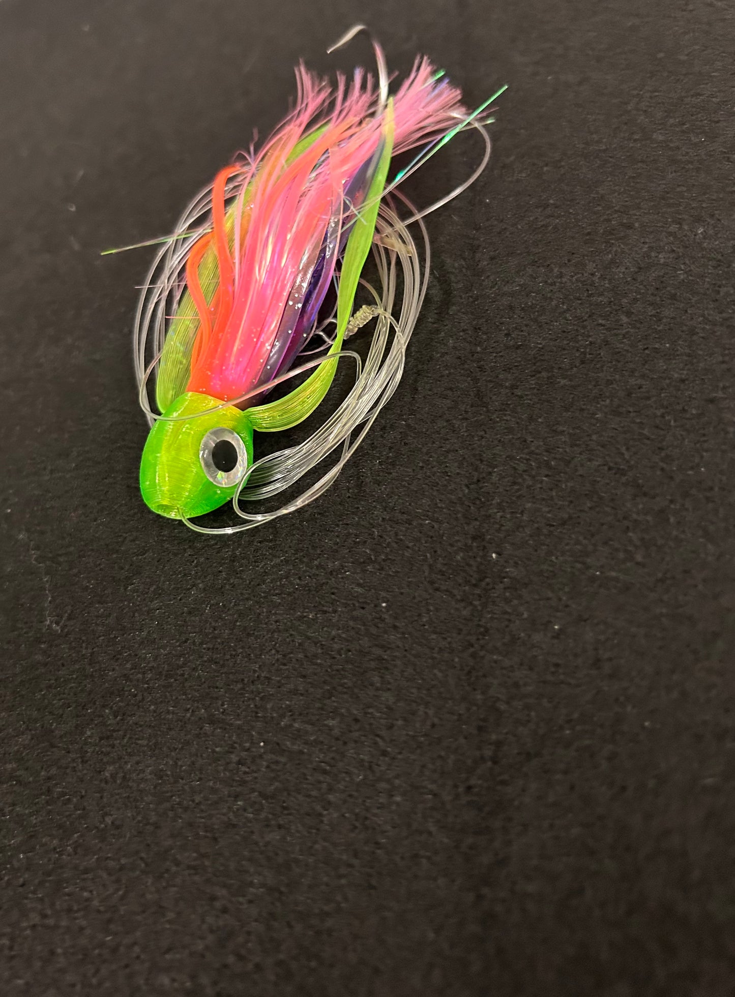 Small *Rigged* Translucent Green/Pink Lure