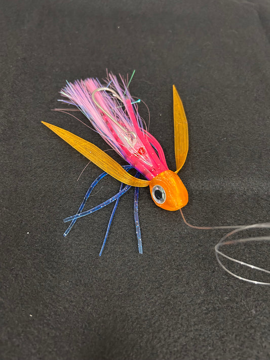 Small *Rigged* Orange/Pink/Blue Lure