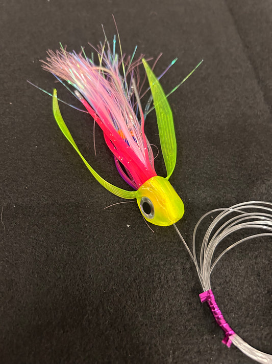 Small *Rigged* Translucent Yellow/Pink Lure