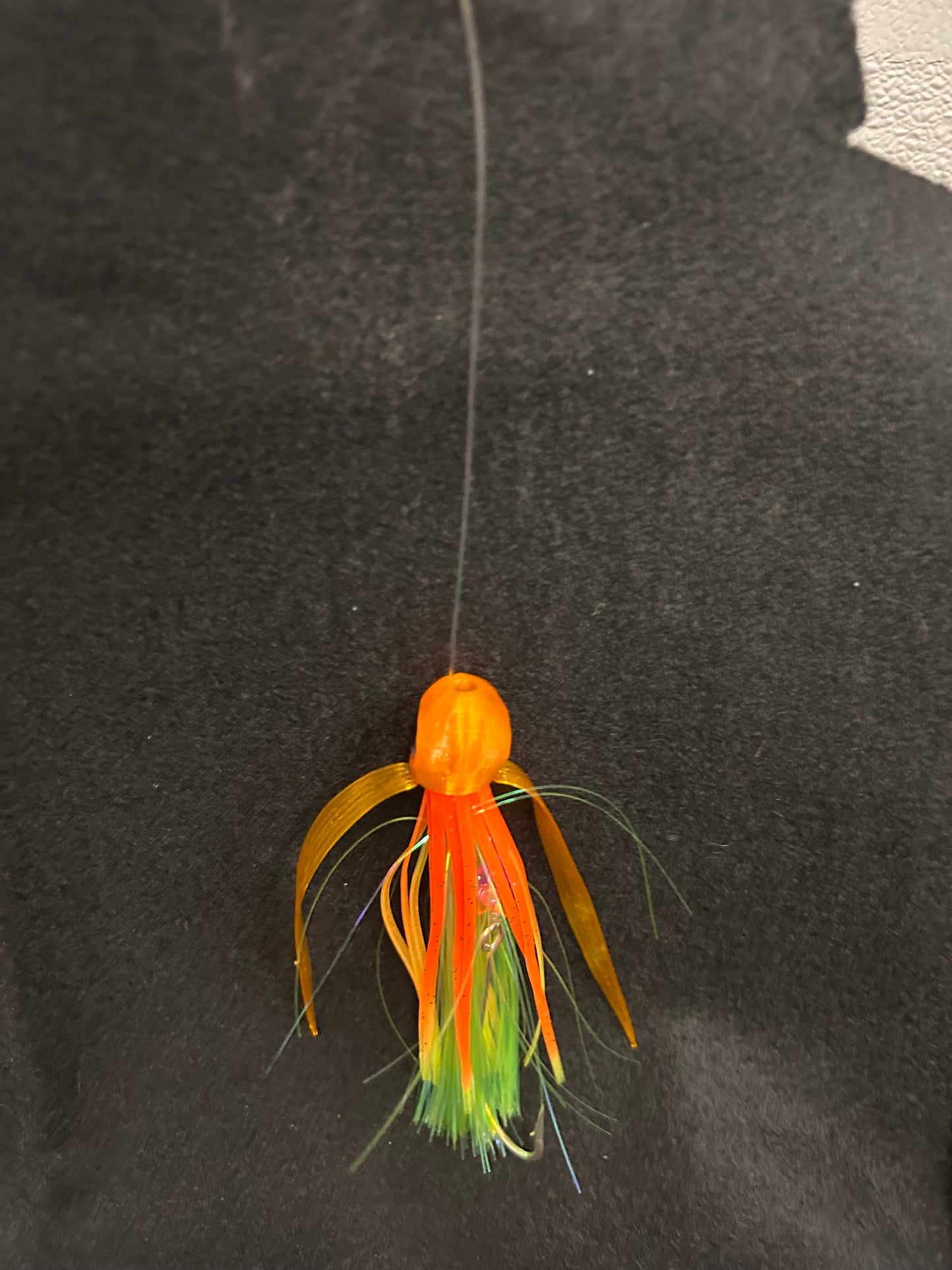 Small *Rigged* Orange/Green/Yellow Lure