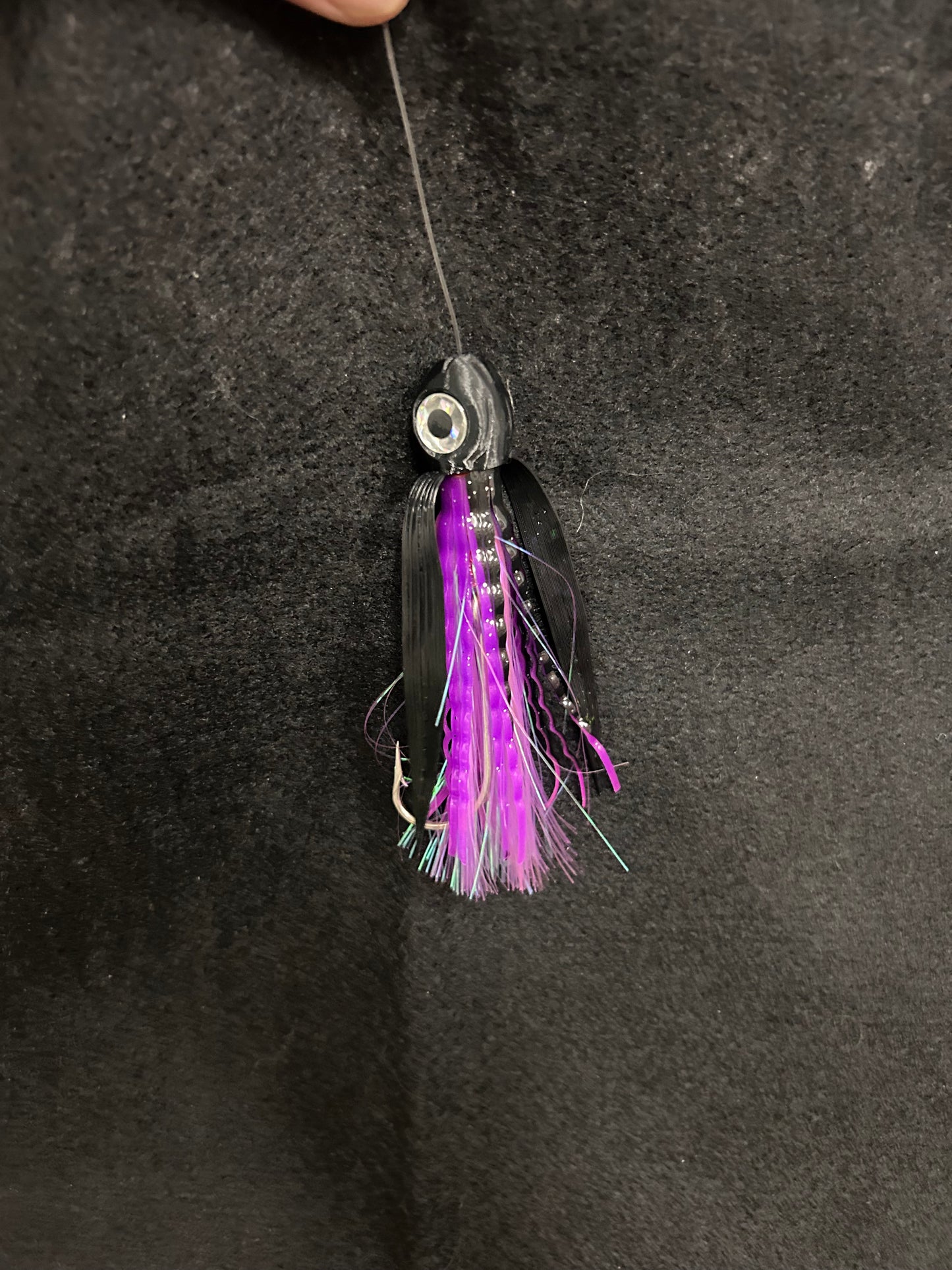 Small *Rigged* Black/Purple Lure
