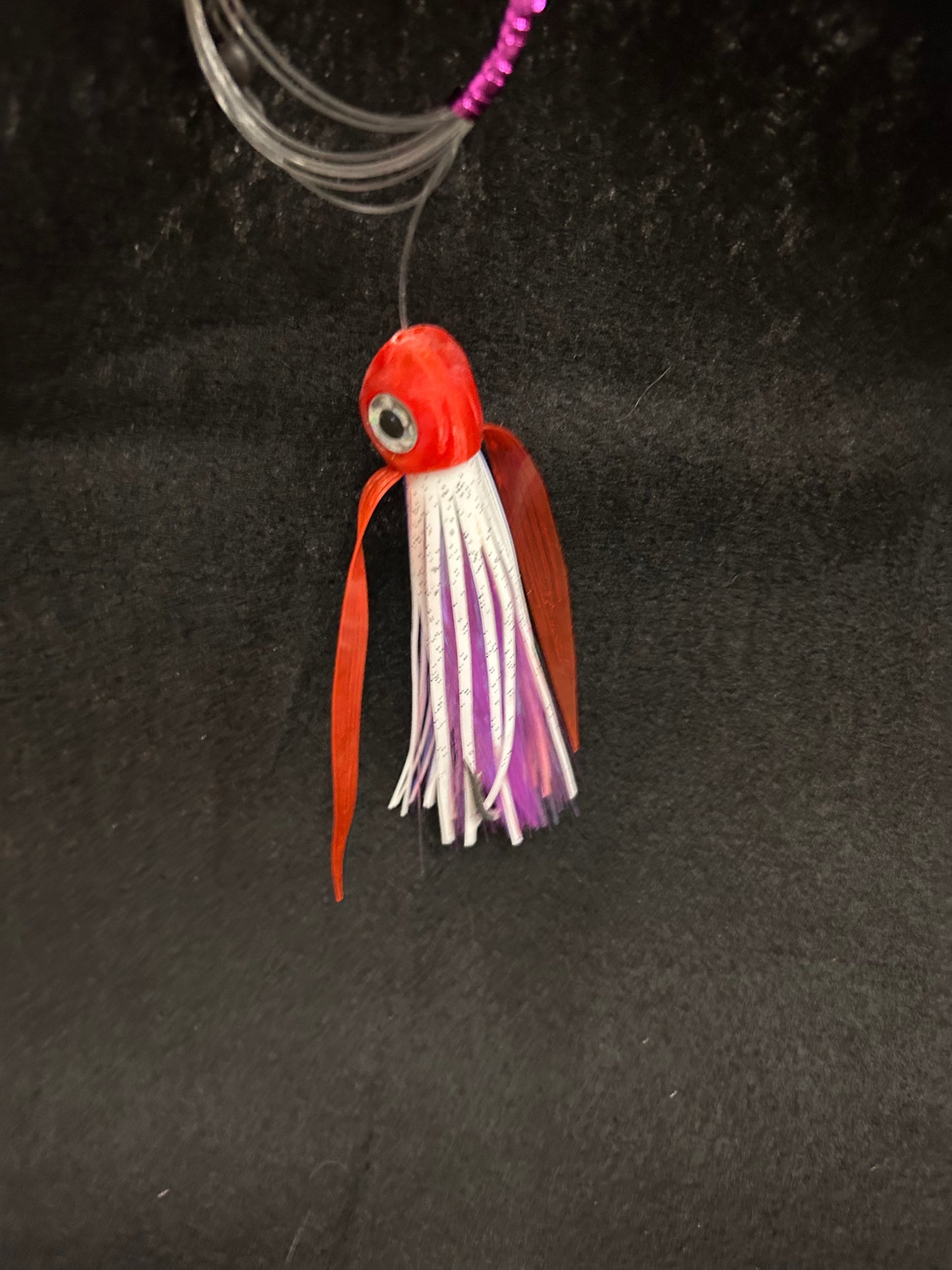 Medium *Rigged* Red/White/Purple Lure