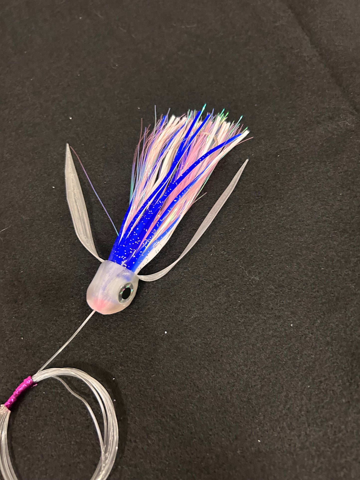 Medium *Rigged* Clear/Blue/Pink Lure