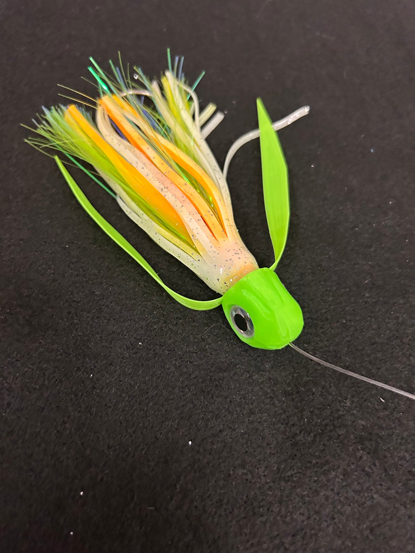 Medium *Rigged* Green/Yellow/White Lure