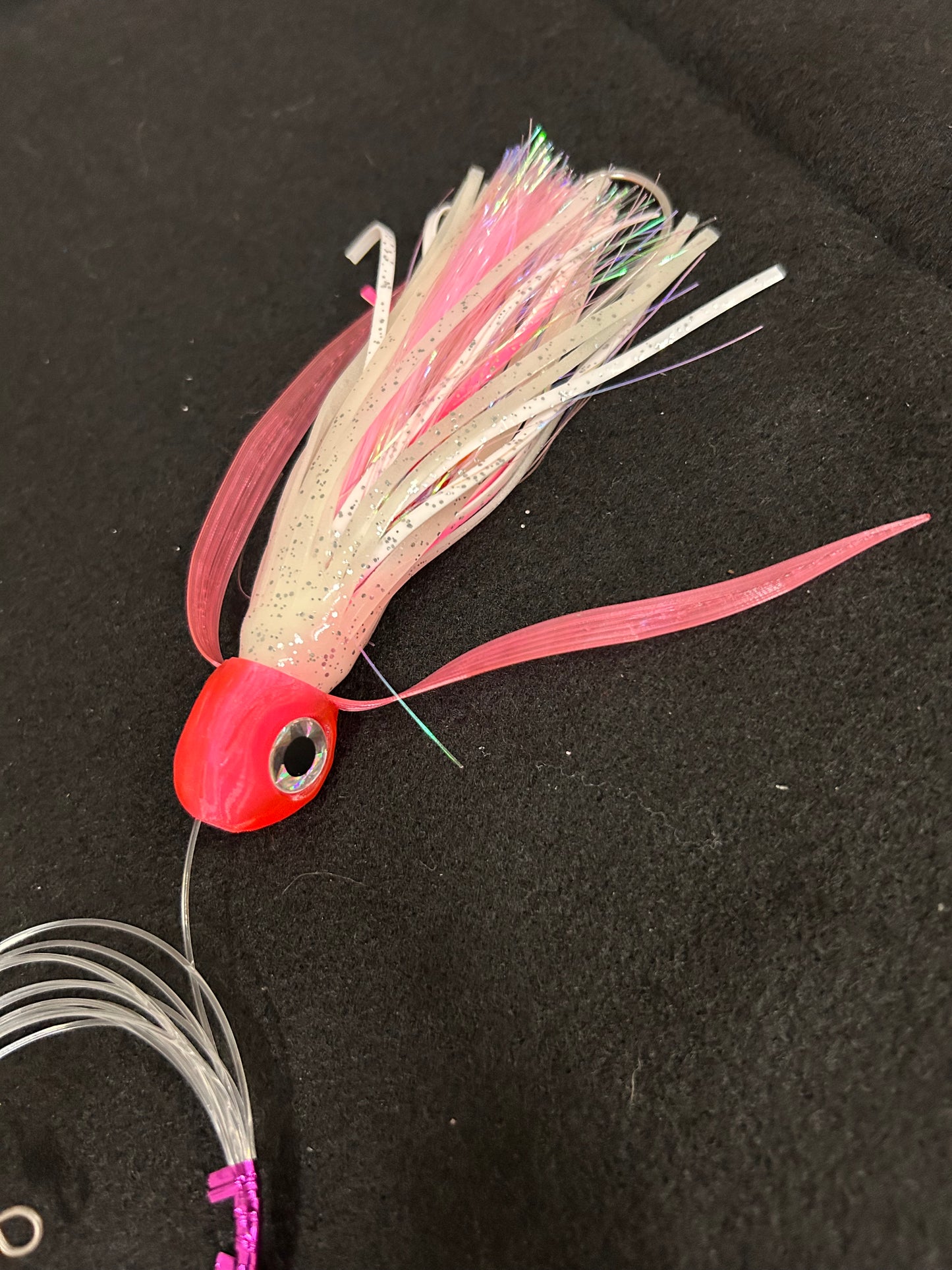 Medium *Rigged* Pink/White Lure